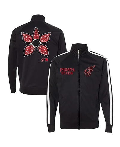 Round21 Men's and Women's Black Indiana Fever Stranger Things Hawkins Full-Zip Track Jacket