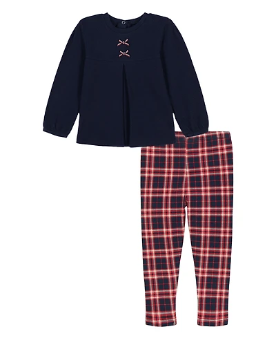 Tommy Hilfiger Baby Girls 2-Piece Mock Neck Top and Leggings Set