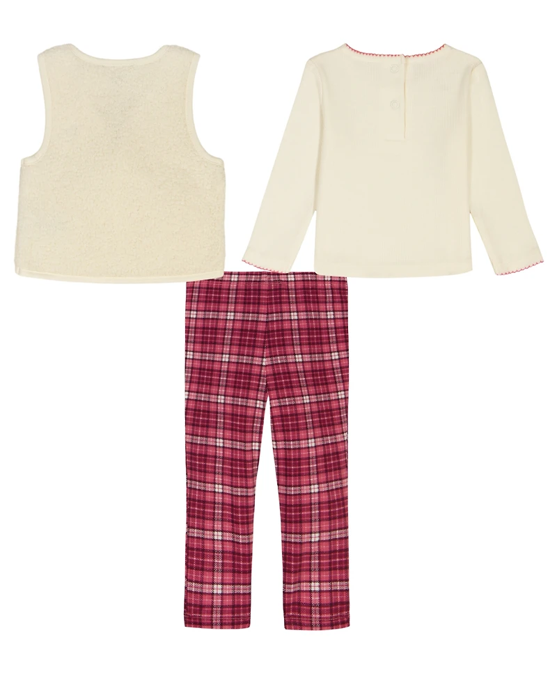 Tommy Hilfiger Baby Girls 3-Piece Crewneck T-Shirt, Vest, and Leggings Set