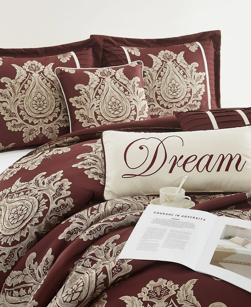 Stratford Park Therese Damask 7-Pc. Comforter Set, California King