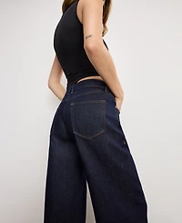 Good American Women's Relaxed Baggy Low-Rise Jeans, Regular and Plus
