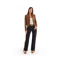 The Noli Shop Women's Ryder Fringe Jean - Indigo