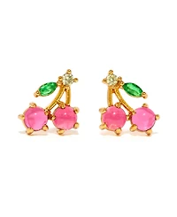 Girls Crew Crystal Gold Plated Cherry Studs