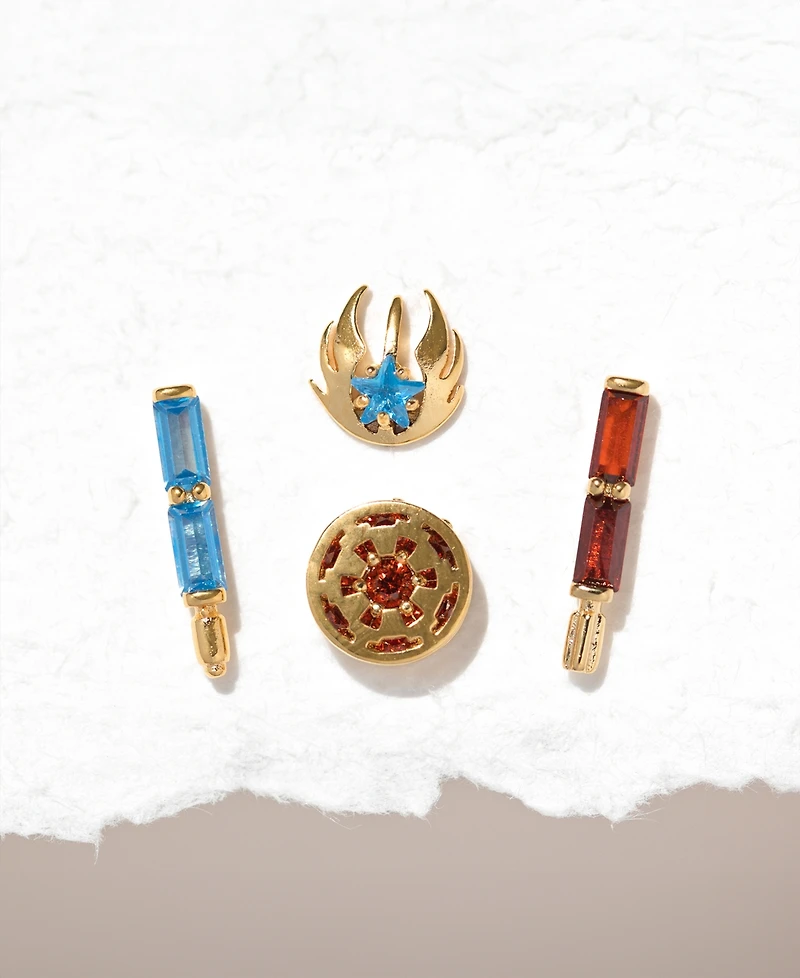 Girls Crew Crystal Multi-Color Star Wars Choose Your Side Stud Set