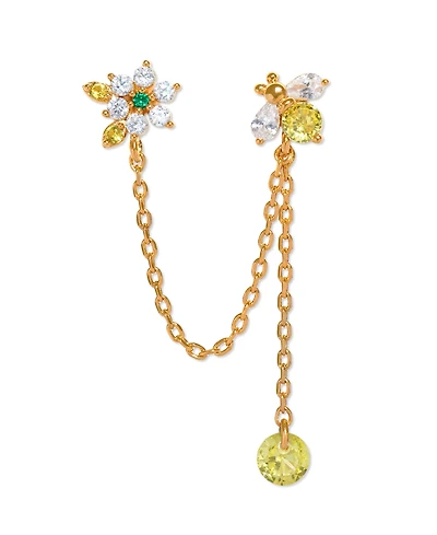 Girls Crew Crystal Sting Like a Bee Double Stud Earring