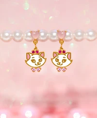 Girls Crew Crystal Enamel Disney The Aristocats Marie Dangle Earrings