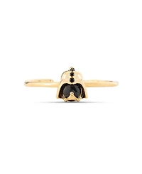Girls Crew Crystal Star Wars Darth Vader Gold Plated Adjustable Rings