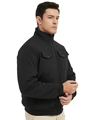 Hawke & Co. Men's Stand Collor Softshell Utility Bomber Jacket
