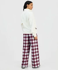 Grayson Threads The Label Juniors Hello Kitty Quarter Snap Sweatshirt Hello Kitty Plaid Fleece Pants