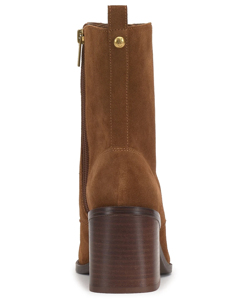 Vince Camuto Women's Safina Lace-Up Block-Heel Booties