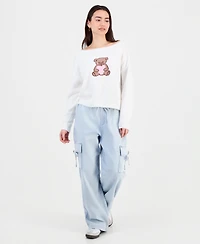 Ultra Flirt Juniors' Graphic Intarsia-Knit Sweater