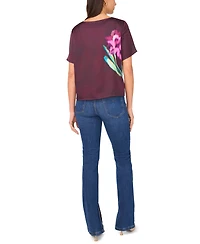 Vince Camuto Women's Crew Neck Short Sleeve Top