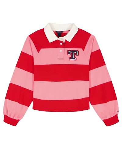 Tommy Hilfiger Girls 2T-6X Striped Rugby Sweatshirt