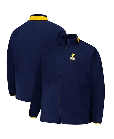 Columbia Men's Navy Notre Dame Fighting Irish Big Tall Flanker Iv Fleece Raglan Full-Zip Jacket