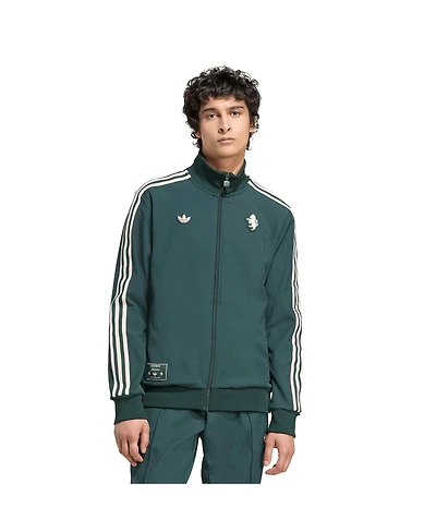 Adidas Men's Green Juventus Terrace Icons Full-Zip Track Jacket