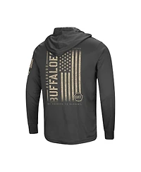 Colosseum Men's Heather Black Colorado Buffaloes Team Oht Military Appreciation Long Sleeve Hoodie T-Shirt