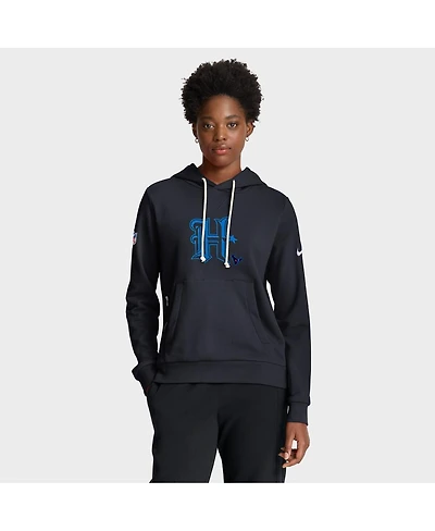 Nike Women's Navy Houston Texans Throwback Sideline Standard Issue Dri-fit Hoodie