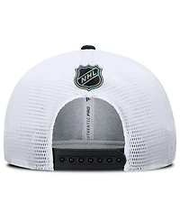 Fanatics Men's Black/White New Jersey Devils Authentic Pro Rink Lockup Adjustable Trucker Hat