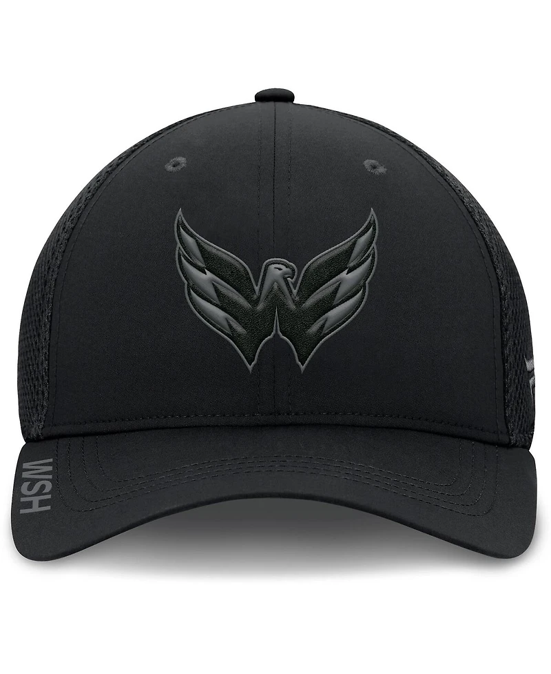 Fanatics Men's Black Washington Capitals Authentic Pro Road Flex Hat