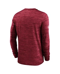 Nike Men's Cardinal Arizona Cardinals Sideline Velocity Performance Long Sleeve T-Shirt