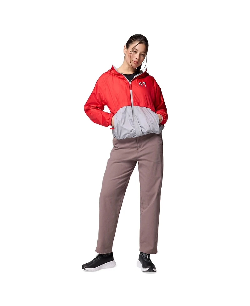 Columbia Women's Red/Grey Georgia Bulldogs Spire Hoodie Windbreaker