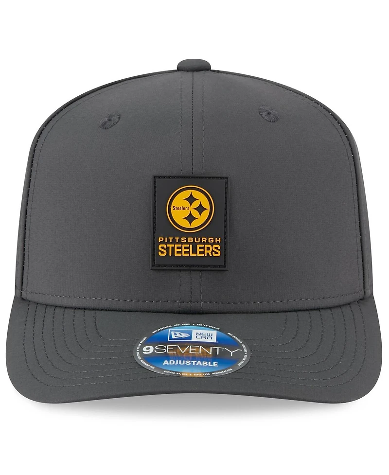 New Era Men's Charcoal Pittsburgh Steelers 2025 Sideline Cold Weather 9SEVENTY Adjustable Hat