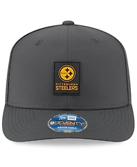 New Era Men's Charcoal Pittsburgh Steelers 2025 Sideline Cold Weather 9SEVENTY Adjustable Hat