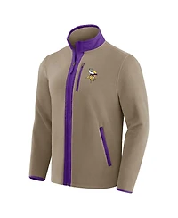 Darius Rucker Collection by Fanatics Men's Tan Minnesota Vikings Heavyweight Polar Fleece Full-Zip Jacket