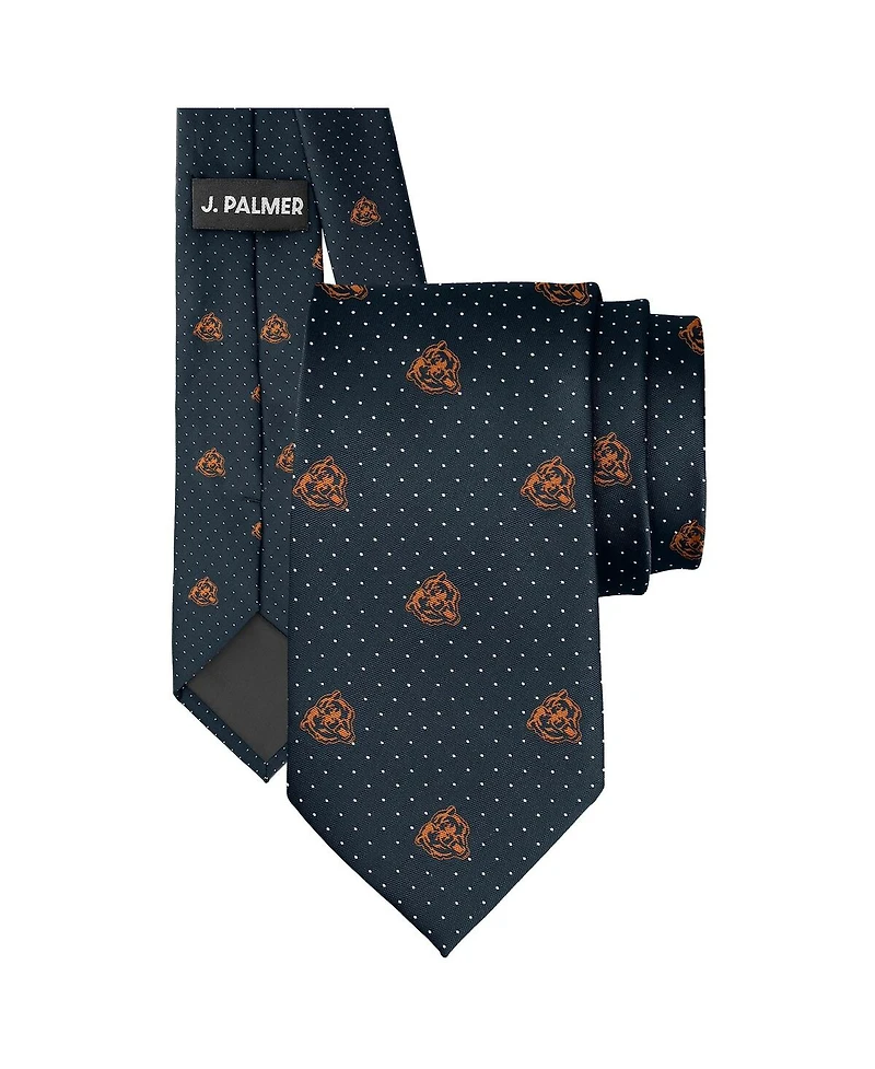 J. Palmer Men's Chicago Bears Game Day Polka Dot Tie