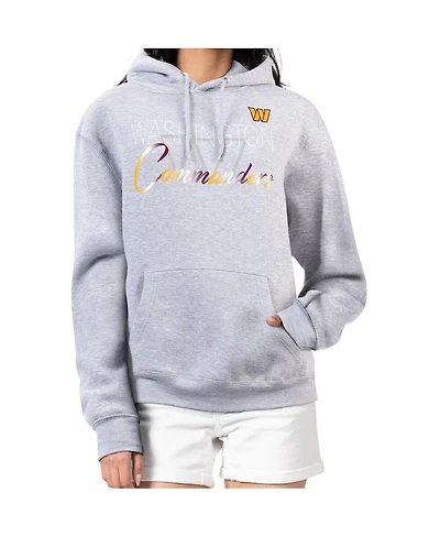 G-iii 4Her by Carl Banks Women's Gray Washington Commanders Shadow Logo Fleece Pullover Hoodie