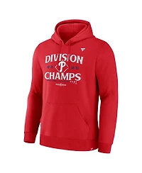 Fanatics Men's Red Philadelphia Phillies 2025 Nl East Division Champions Locker Room Hoodie