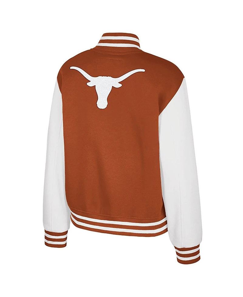 Colosseum Women's Texas Orange Longhorns French Baguette Full Snap Fleece Jacket