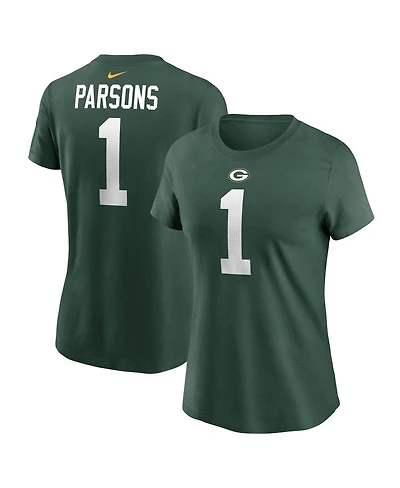 Nike Women's Micah Parsons Green Green Bay Packers Name Number T-Shirt