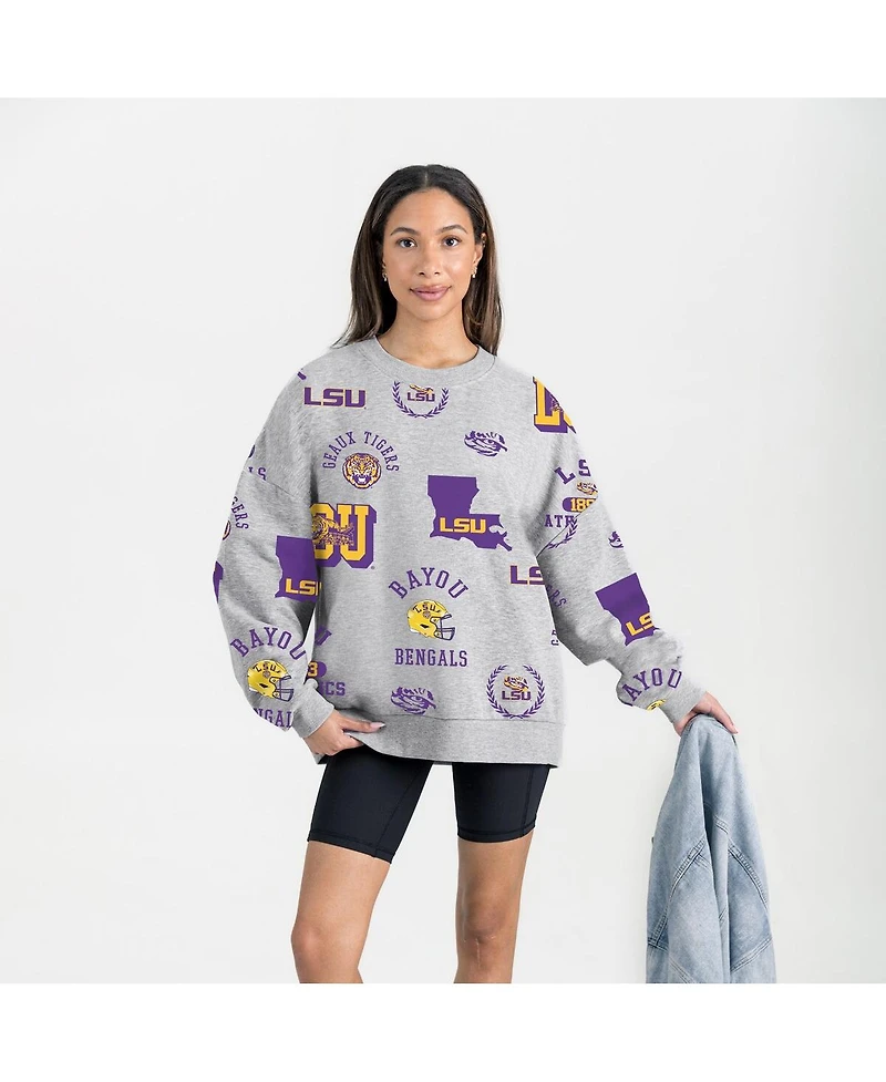 Gameday Couture Women's Gray Lsu Tigers Always on Repeat Fleece Sweatshirt