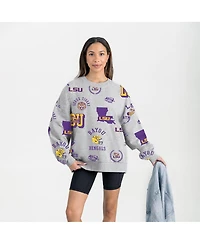 Gameday Couture Women's Gray Lsu Tigers Always on Repeat Fleece Sweatshirt
