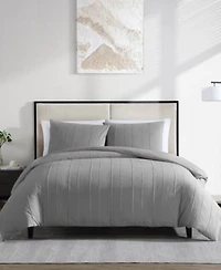 Vera Wang Woven Tucks Jacquard Duvet Cover Set
