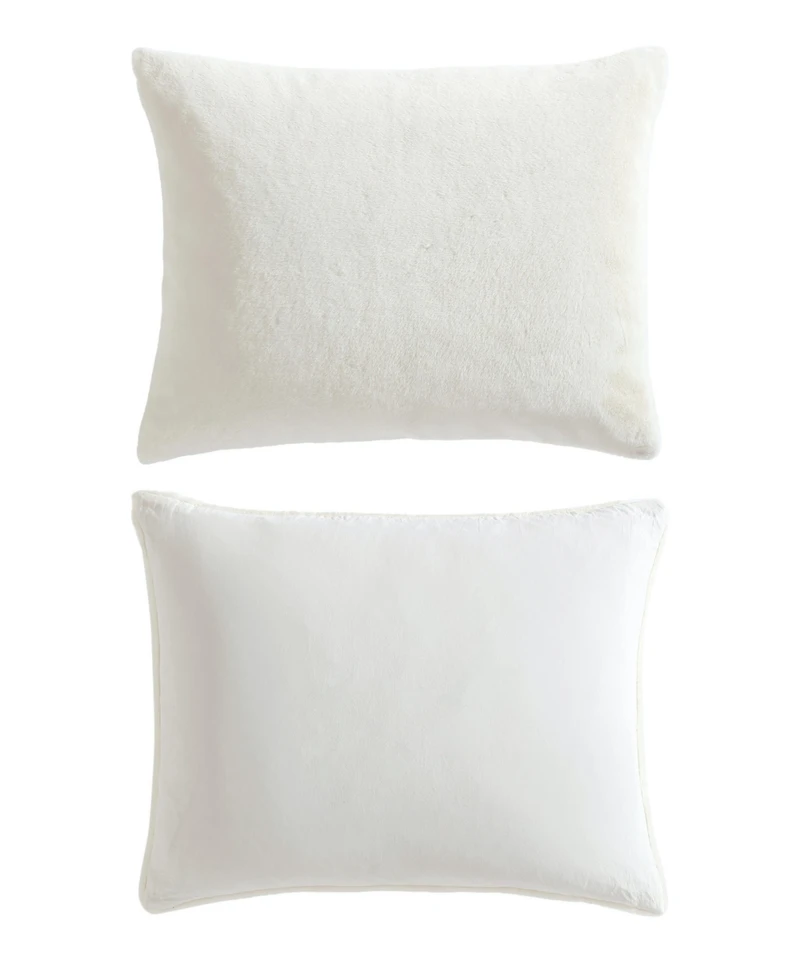 Vera Wang Signature Solid Faux Fur 3-Pc. Comforter Set