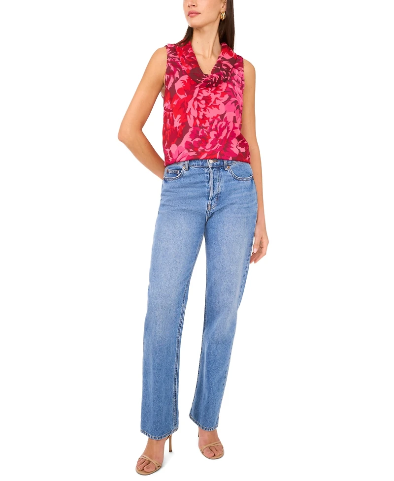Vince Camuto Women's Floral Print Sleeveless Top