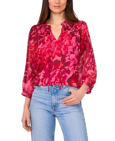 Vince Camuto Women's V-Neck Tie Details Top