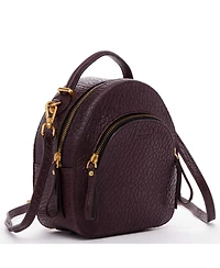 Small Leather Backpack Purse Convertible Crossbody Bag Womens Fashion Backpack for Travel and Everyday Handbag with Gold Hardware and Detachable Strap