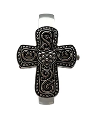 Olivia Pratt Silver Cross Shape Bangle Women Watch