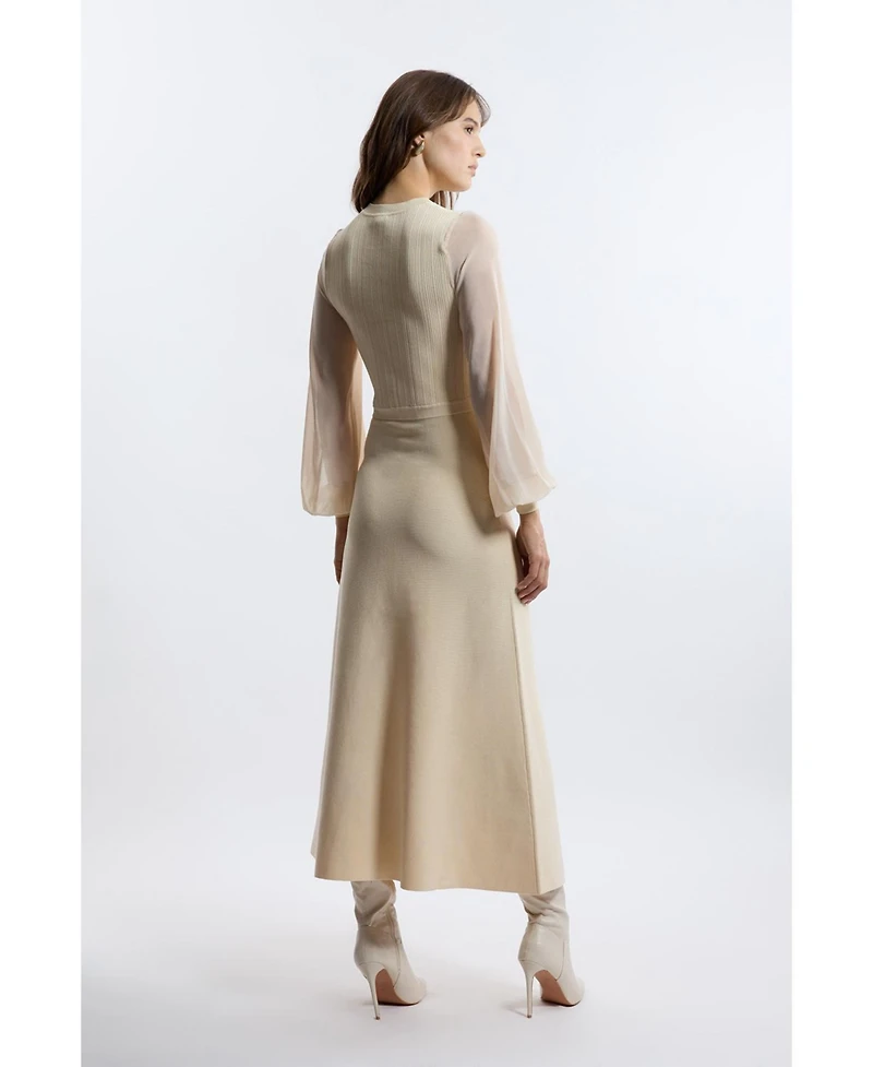 Karen Millen Women's Viscose Maxi Knit Dress