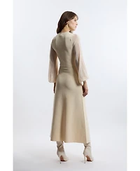 Karen Millen Women's Viscose Maxi Knit Dress