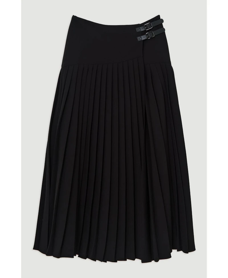 Karen Millen Women's Buckle Detailed Maxi Skirt