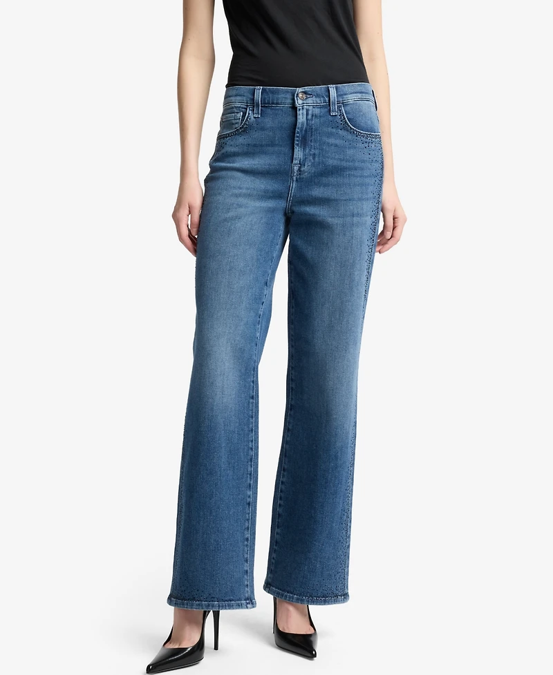 7 For All Mankind Women's Alexa High Rise Straight Leg Jeans