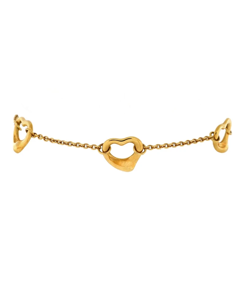 Pre-Owned Tiffany & Co. Elsa Peretti Open Heart 5 Charm Bracelet