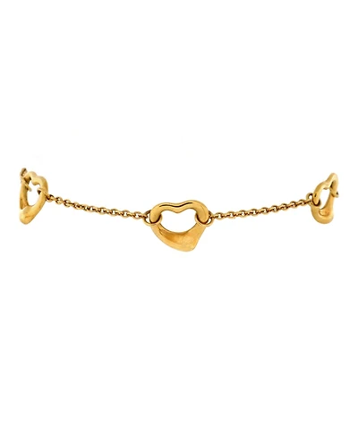 Pre-Owned Tiffany & Co. Elsa Peretti Open Heart 5 Charm Bracelet
