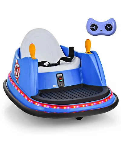 Costway 12V Vehicle 360° Spin Race Toy Kids Ride On Bumper Car with Remote Control
