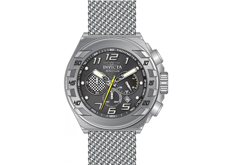 Invicta Men's 47201 Invicta Racing Quartz Chronograph Black, Gunmetal Dial Watch