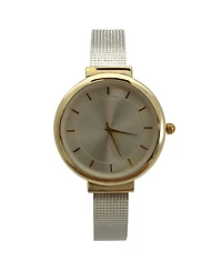 Olivia Pratt Two Tone Shiny Face Textured Bangle Watch